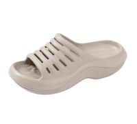 Yimuzche Claquette Donna Pantofole Eva Comode Sandali Cuscino Spessore con Supporto dell'arco plantare, beige, 40/41 EU