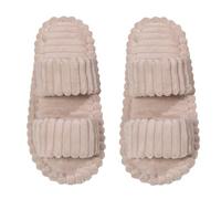 Yimuzche Pantofole Donna in Velluto a Coste,Inverno Pantofole in Schiuma Memoria,Punta Aperta,Suola Antiscivolo, verde, 36/37 EU