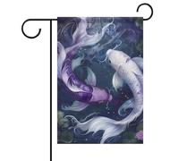 Yin e Yang bandiera giapponese da giardino con pesci bandiera da cortile bandiera da giardino a doppia faccia bandiere per casa per prato decorazione patio