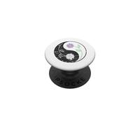 Yin e Yang con fiore colorato PopSockets PopGrip Adesivo