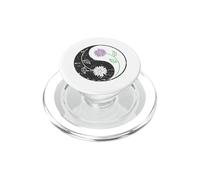 Yin e Yang con fiore colorato PopSockets PopGrip per MagSafe