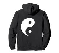Yin e Yang - Design dello Spazio Negativo Felpa con Cappuccio
