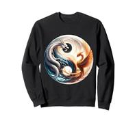 Yin E Yang Drago E Fenice Arte Vintage Felpa