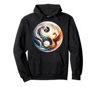 Yin E Yang Drago E Fenice Arte Vintage Felpa con Cappuccio