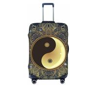 Yin e Yang Mandala Travel Luggage Covers - Elasticità Valigie Coperture Protector per bagagli 45-81 cm, Nero , L