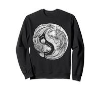 Yin E Yang Retro Giapponese Koi Pesce Felpa