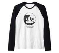 Yin e Yang Yoga Maglia con Maniche Raglan