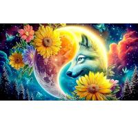 yin-yan Puzzle per adulti 1000 pezzi Sfida di gioco educativo Estremamente difficile per attività in casa & Regalo divertente 38x52cm/1000pcs