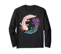 Yin Yang Axolotl Grafico Cinese Filosofia Arte Taoismo Maglia a Manica