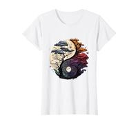 Yin Yang Balance Design Tree of Life Design Yoga Style Abbigliamento Zen Maglietta