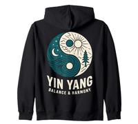 Yin Yang Balance Harmony Zen Spiritual Meditation Felpa con Cappuccio