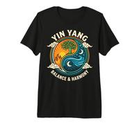 Yin Yang Balance Harmony Zen Spiritual Meditation Maglietta Premium