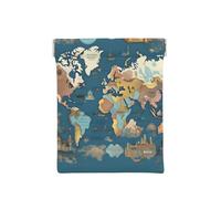 Yin Yang - Borsa per monete, organizer per monete, porta cambiamenti, piccolo portafoglio da viaggio, per monete, cambiamenti, cuffie, Modello Mappa Del Mondo, Taglia unica, Moderno