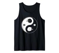Yin Yang Cat Balance Kitty Zen Pet Lover Art Canotta