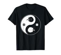 Yin Yang Cat Balance Kitty Zen Pet Lover Art Maglietta