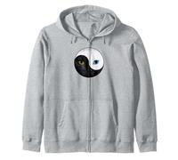 Yin Yang Cats Harmony Balance Zen Cat Art Felpa con Cappuccio