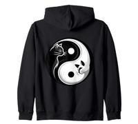 Yin Yang Cats Kitten Furry Friends Pet Parent Taoismo Felpa con Cappuccio
