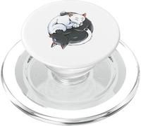 Yin Yang Cats Zen Balance - Gatto bianco e nero PopSockets PopGrip per MagSafe