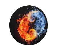 Yin Yang Copertura per pneumatici di scorta antincendio impermeabile antipolvere portatile protezione per ruota di scorta per camper SUV camion rimorchio
