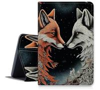 Yin-Yang Custodia Fox per Samsung Galaxy Tab A7 Lite 8,7" modello 2021 (SM-T220/T225/T227), custodia in pelle PU con angoli di visualizzazione multipli pieghevole per Galaxy Tab A7 2020