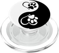 Yin Yang Dog Prints Heart Love Dog Puppy Corazon Amor PopSockets PopGrip per MagSafe
