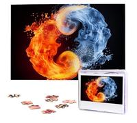 yin yang fire puzzle d'acqua da foto 1000 pezzi puzzle in legno personalizzati impegnativi puzzle per adulti immagine personalizzata regali per famiglia matrimonio amico