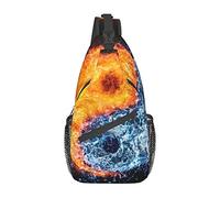 Yin Yang Fire Water Orange Red Phoenix Uomo Donna Sling Zaino Multiuso Pettorale Borsa da viaggio Zaino antifurto Borsa a tracolla