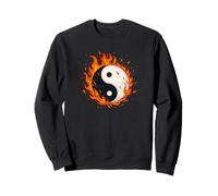 Yin Yang Fuoco Feng Shui Burning Ying Yang Taoismo Buddismo Felpa