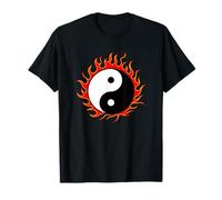 Yin Yang Fuoco Feng Shui Burning Ying Yang Taoismo Buddismo Maglietta