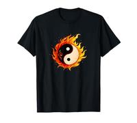 Yin Yang Fuoco Feng Shui Burning Ying Yang Taoismo Buddismo Maglietta