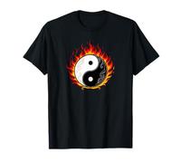 Yin Yang Fuoco Feng Shui Burning Ying Yang Taoismo Buddismo Maglietta