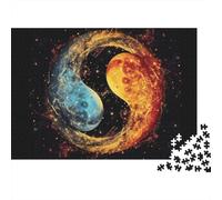 Yin Yang Galassia Puzzle 1000 Pezzi Carta Puzzle per Adulti Arte Universo Gioco di Puzzle 1000 Pezzi Relax Decorazione Regalo 70x50cm/1000pcs