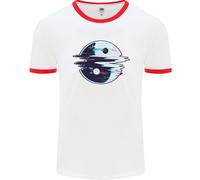 Yin Yang Glitch Yoga Meditazione SCI-FI MMA Uomo Ringer T-Shirt