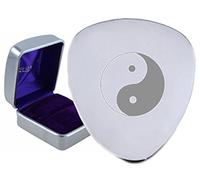 Yin Yang Good Evil acciaio plettro inciso in scatola