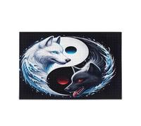 Yin Yang Ice Wolf Puzzle Adulti Puzzle 1000 Pezzi 29,5 × 19,17,8 cm