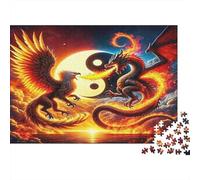 Yin-yang Jigsaw Puzzle Impossible 1000 Pezzi Phoenix And Dragon Yin Yang Decorazione Per La Casa. Giochi Rilassamento E Intelligence Per Adulti E Ragazzi Da 14 Anni 52x38cm/1000pcs