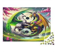 Yin-yang Jigsaw Puzzle Impossible 1000Pcs Dragon Yin Yang Decorazione Per La Casa. Giochi Rilassamento E Intelligence Per Adulti E Ragazzi Da 14 Anni 52x38cm/1000pcs