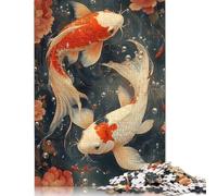 Yin Yang Koi Fish Painting Jigsaw Puzzle Impossible 1000 Pezzi Decorazione Per La Casa. Giochi Rilassamento E Intelligence Per Adulti E Ragazzi Da 14 Anni 1000pcs (75x50cm)