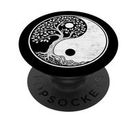 Yin Yang Life Tree Grafico Arte Cinese Filosofia Taoismo PopSockets PopGrip Adesivo