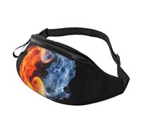 Yin Yang - Marsupio per uomo e donna, impermeabile, sportivo, alla moda, con tracolla regolabile, grande, per viaggi ed escursioni