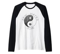 Yin Yang Motto di Gioco di Parole per Cucito, Quilting, Patchwork Fan Maglia con Maniche Raglan