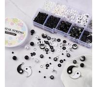 Yin Yang Polymer Clay Beads Bracciale Jewelry Making Kit Charms perline in