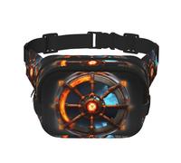 Yin Yang Shield stampato multifunzionale marsupio unisex trendy messenger bag, viaggio sport storage bag