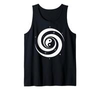 Yin Yang Spirale Galaxy Simbolo con Stelle Equilibrio Cosmico Canotta