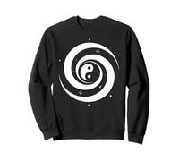 Yin Yang Spirale Galaxy Simbolo con Stelle Equilibrio Cosmico Felpa