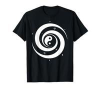 Yin Yang Spirale Galaxy Simbolo con Stelle Equilibrio Cosmico Maglietta