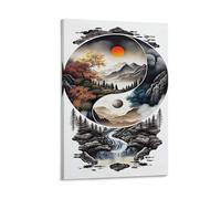 Yin Yang Tai Chi Art Dipinti Ad Olio Moderna Giclée Su Tela Stampa Su Tela Di Astratti Immagini Su Tela Per Decorazioni Domestiche 16x24inch(40x60cm)