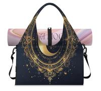 Yin Yang Tai Chi Sport Duffle Bag con scomparto per scarpe Weekend Pernottamento Borse Tote Cabina Bagaglio per Palestra Yoga Viaggi, Colore, L, Borsone da viaggio