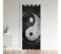 Yin Yang Tenda per porta privacy Tenda coprente per porta, stile boho, trippy, blocco termico, oscurante, isolamento termico, tenda oscurante, oscurante, per camera da letto, 86 x 203 cm, 1 pannello