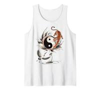 Yin Yang Tiger Crane Balance Lotus Simbolo della Natura Canotta